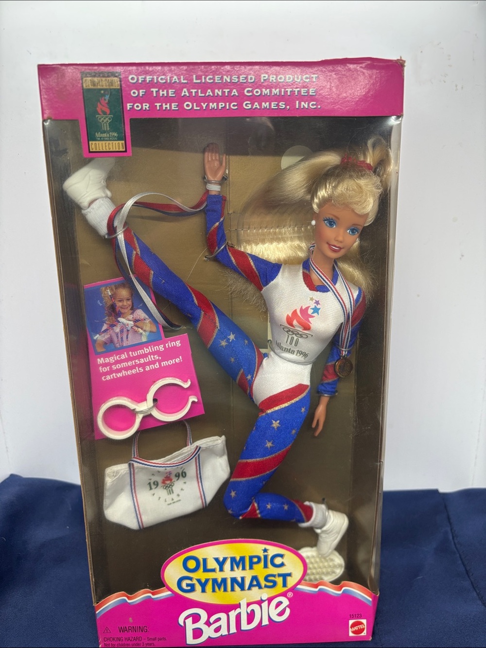 Vintage 1996 Olympic Gymnast Barbie Atlanta Olympics Special Edition NRFB Mattel